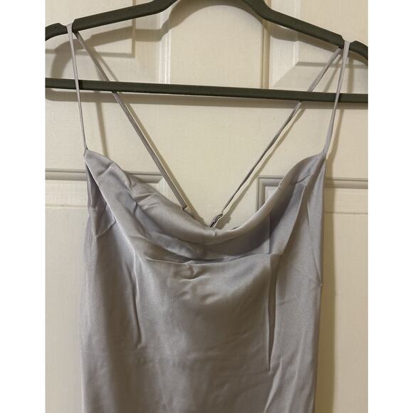 NWT Show Me Your MuMu Tuscany Maxi Slip Dress in Silver Luxe Satin - Size S *C9 - Picture 2 of 6